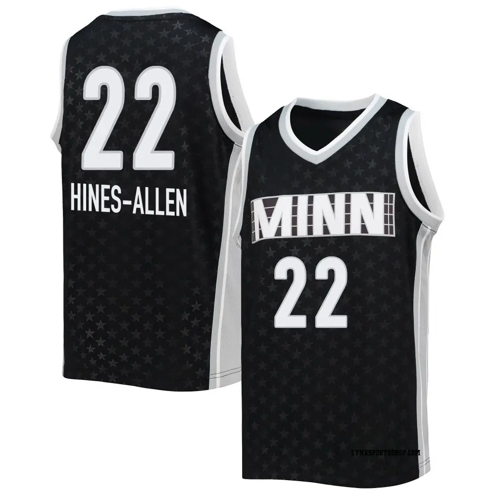 Men's Myisha Hines-Allen ＃22 Rebel Edition Victory Black Minnesota Lynx 2021 Jersey