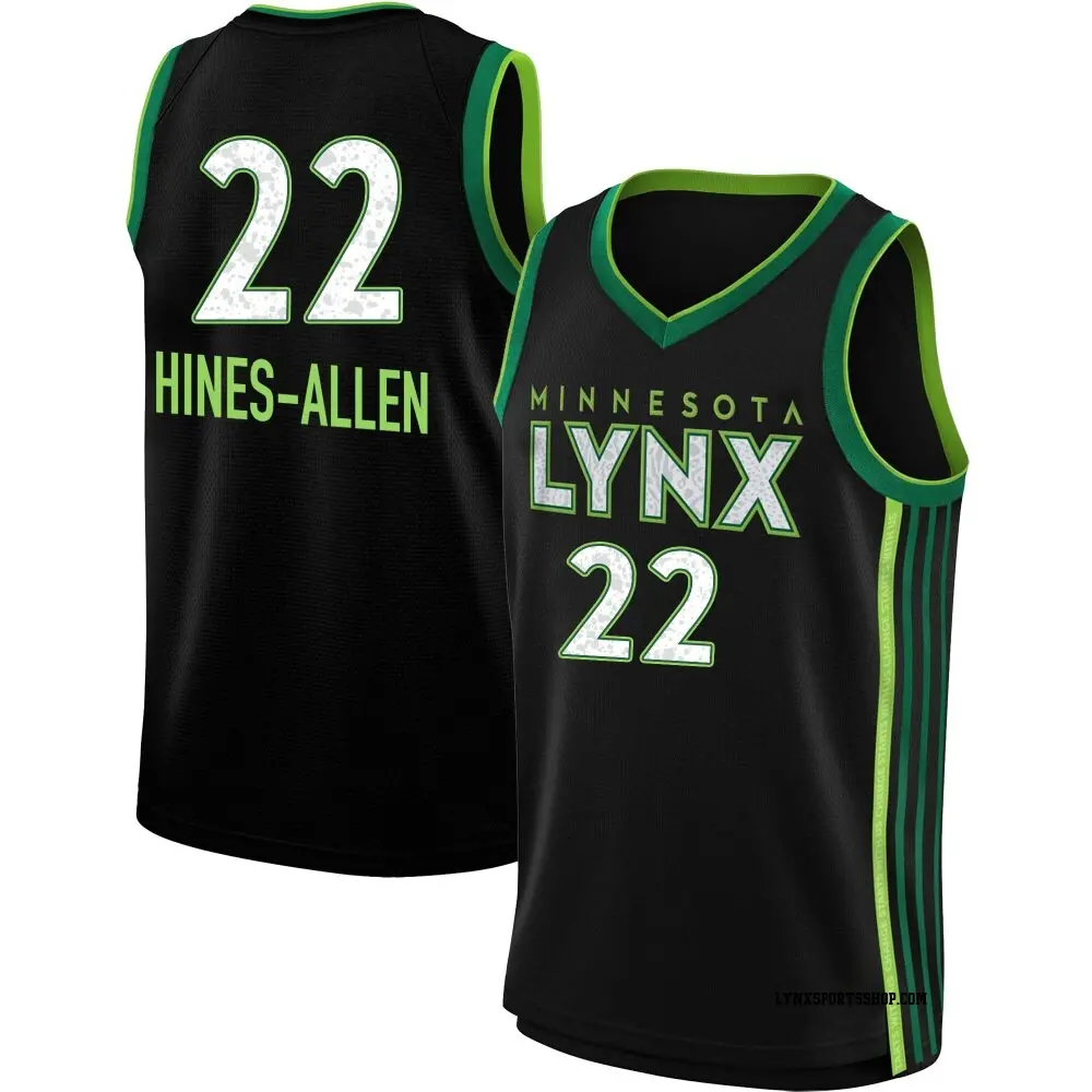 Men's Myisha Hines-Allen ＃22 Rebel Edition Victory Black Minnesota Lynx 2023 Jersey