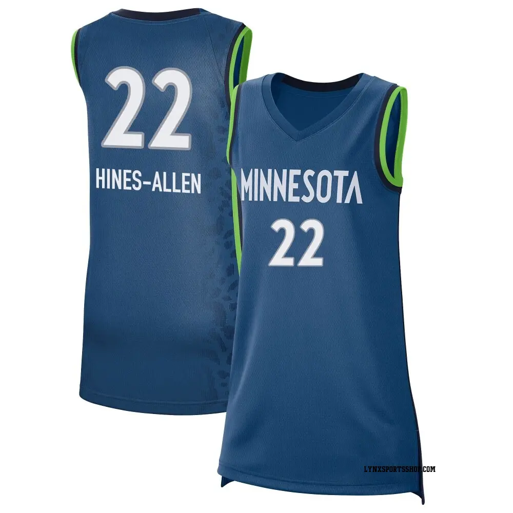 Women's Myisha Hines-Allen ＃22 Explorer Edition Victory Blue Minnesota Lynx 2021 Jersey