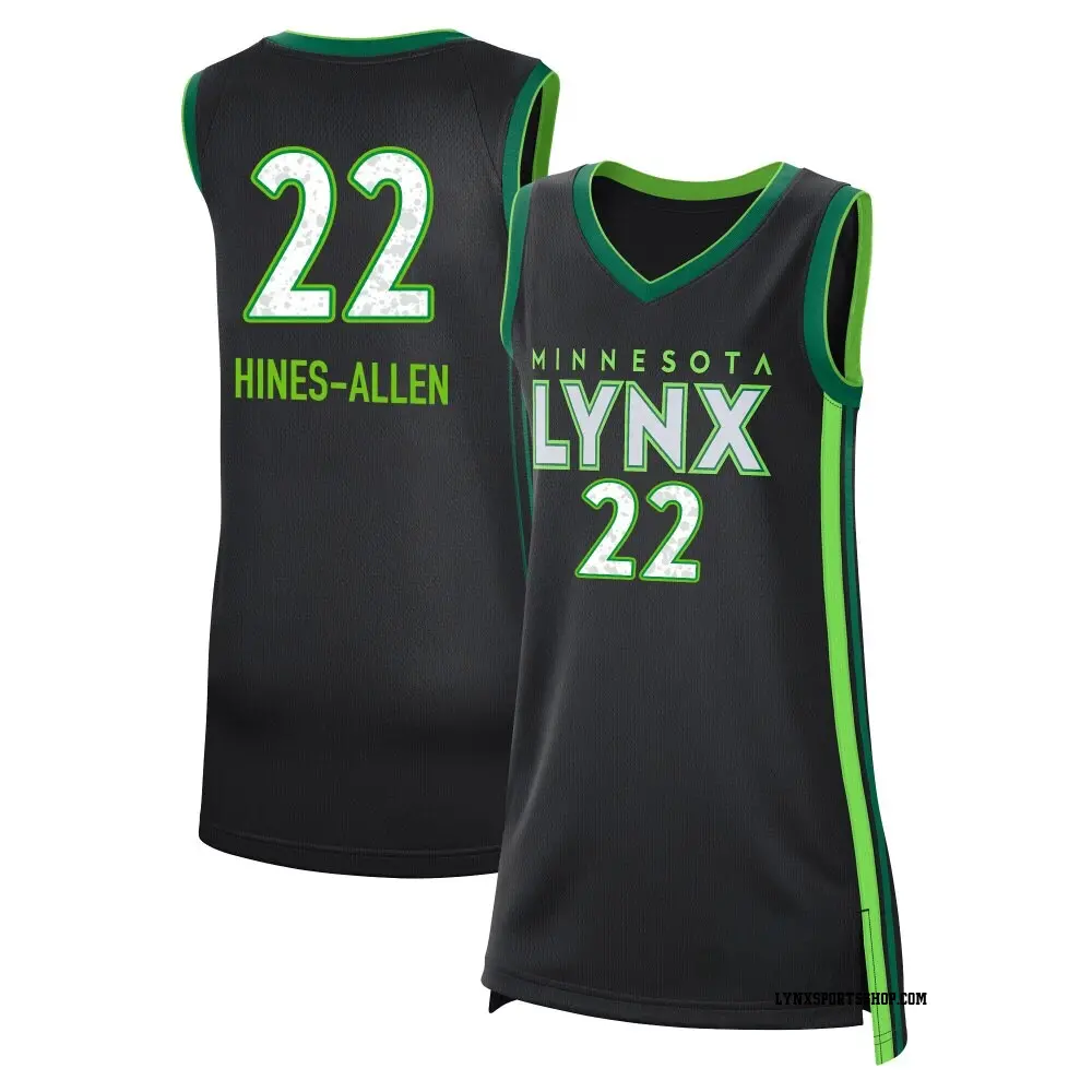 Women's Myisha Hines-Allen ＃22 Rebel Edition Victory Black Minnesota Lynx 2023 Jersey